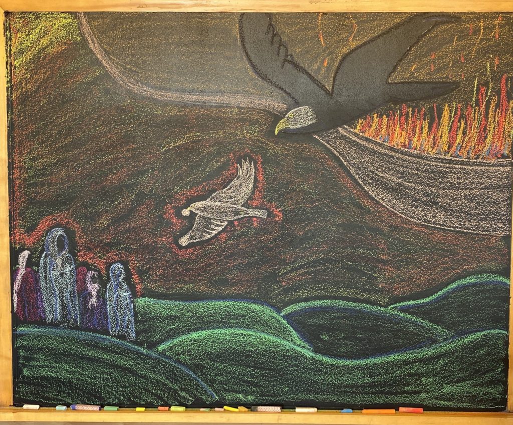 norse-mythology-chalkboard-drawing